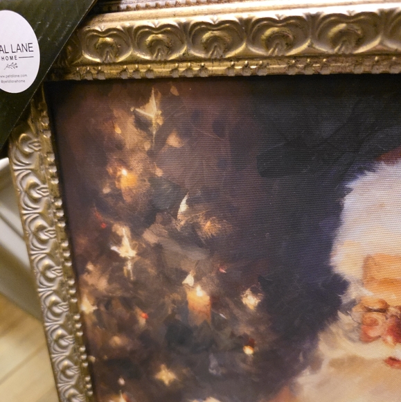 Santa Claus Reading by Candlelight Framed Art HomeGoods Petal Lane Home Christma - Picture 5 of 10